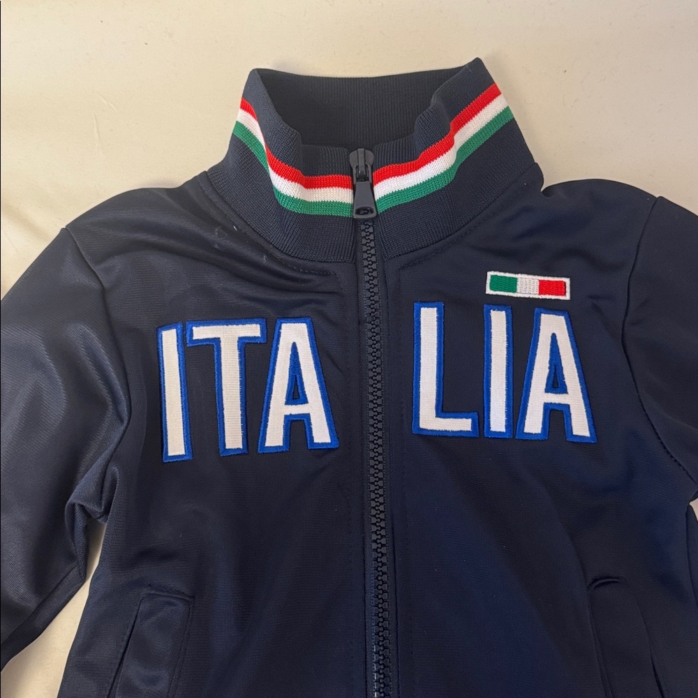 Venezia Navy Sweatshirt with Tricolor Tag